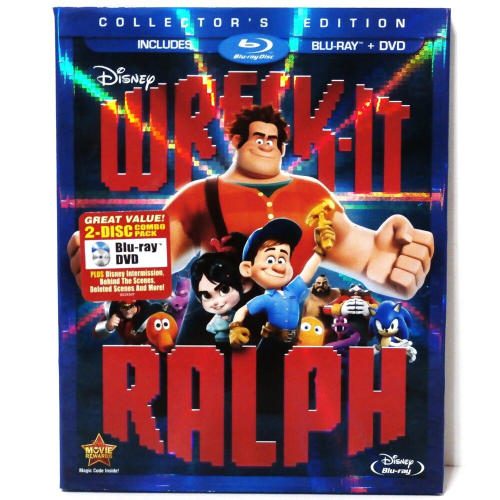 Disney WRECK-IT RALPH Blu-ray + DVD Collector's Edition 2-Disc Set